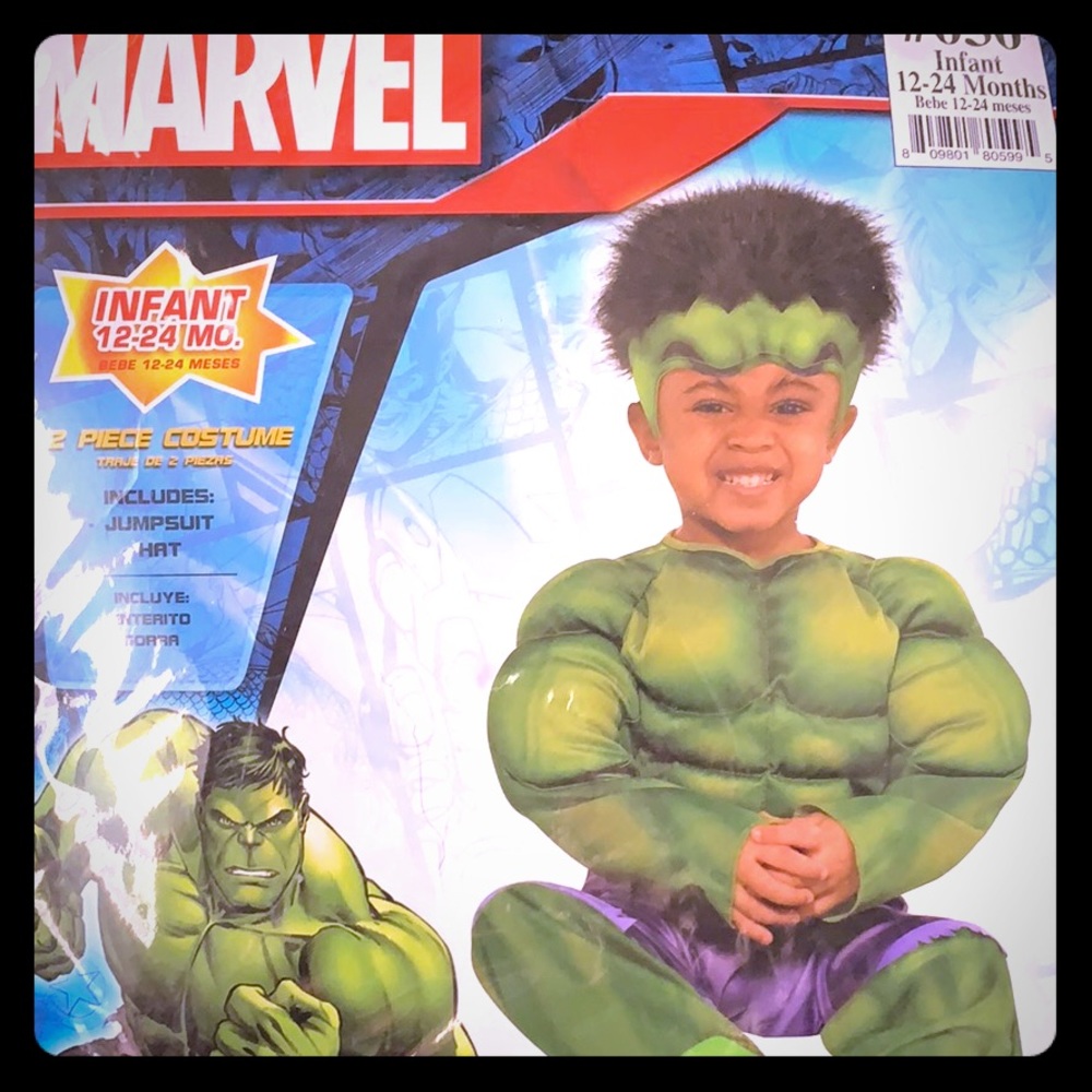 Hulk baby costume